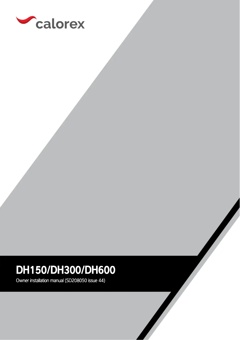 Page 1 de la notice Manuel utilisateur Calorex DH 150