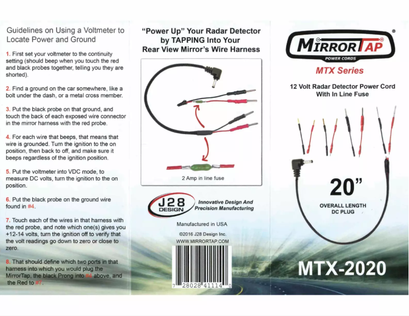 Page 1 de la notice Manuel utilisateur BlendMount MTX-2020
