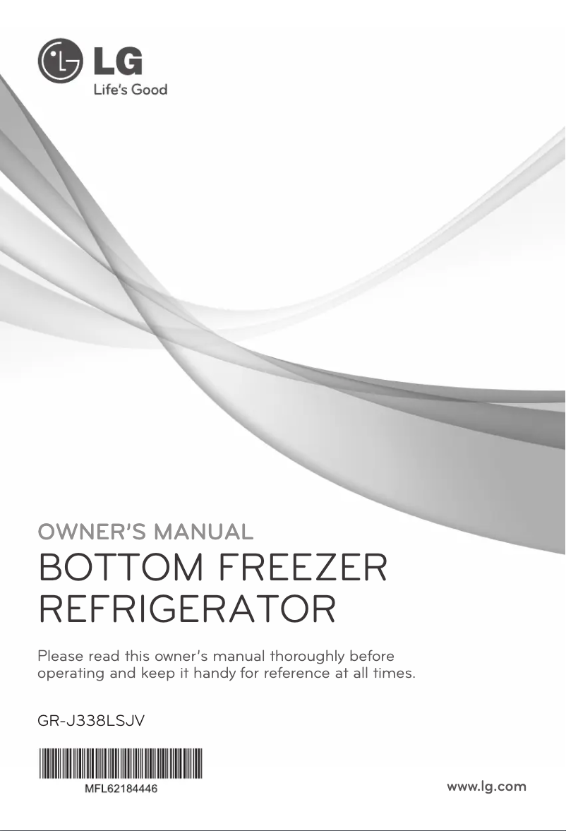 Page 1 de la notice Manuel utilisateur LG GR-J338LSJV