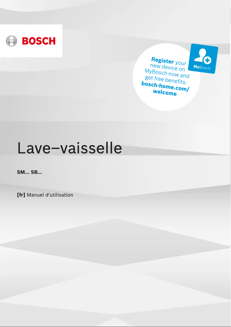 Page 1 de la notice Manuel utilisateur Bosch SMS68TW01E