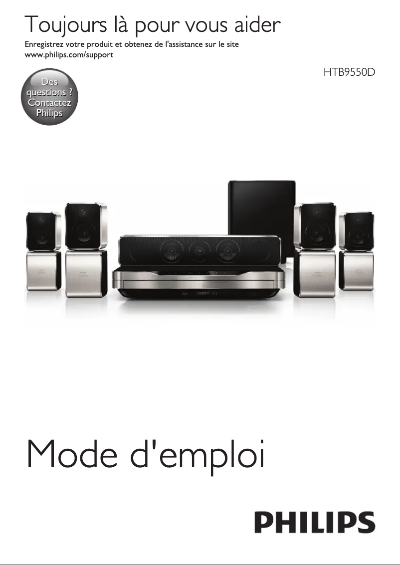 Page n°1 - Manuel utilisateur Philips Fidelio Immersive Sound HTB9550D