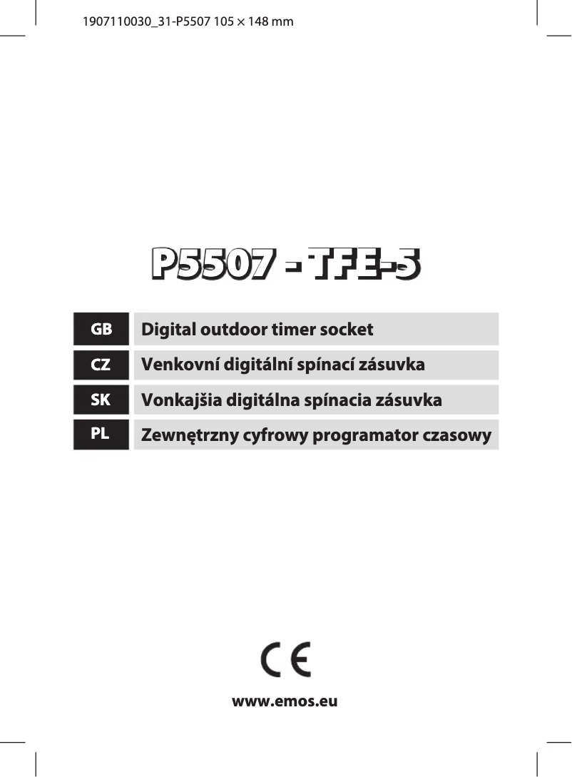 Página 1 del manual Manual de usuario Emos P5507