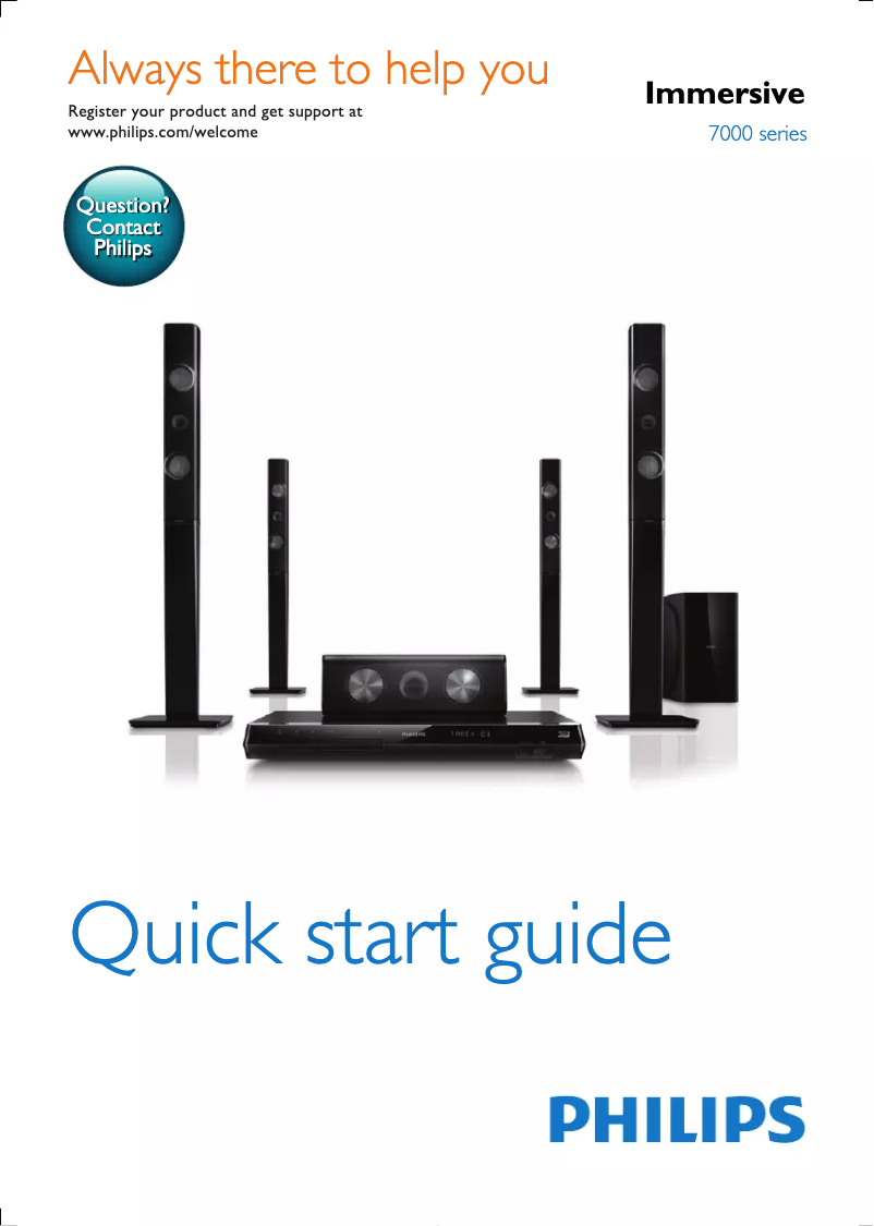 Page n°1 - Guide de démarrage rapide Philips HTB7590KD