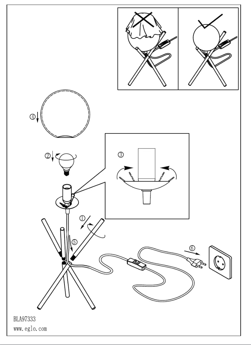 Page 1 de la notice Manuel utilisateur Eglo Castellato