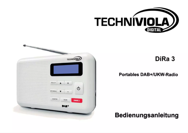 Page 1 de la notice Manuel utilisateur TechniSat TechniViola DiRa 3