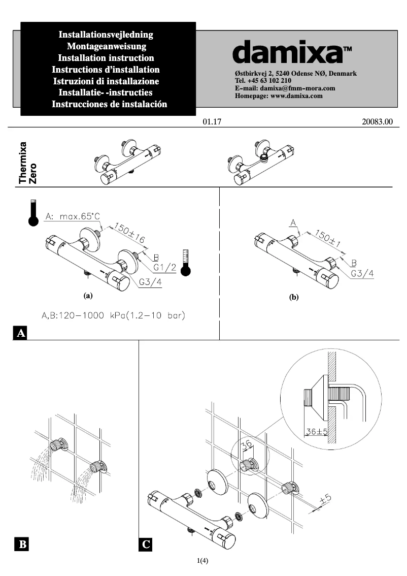 Page 1 de la notice Manuel utilisateur Damixa 5740000