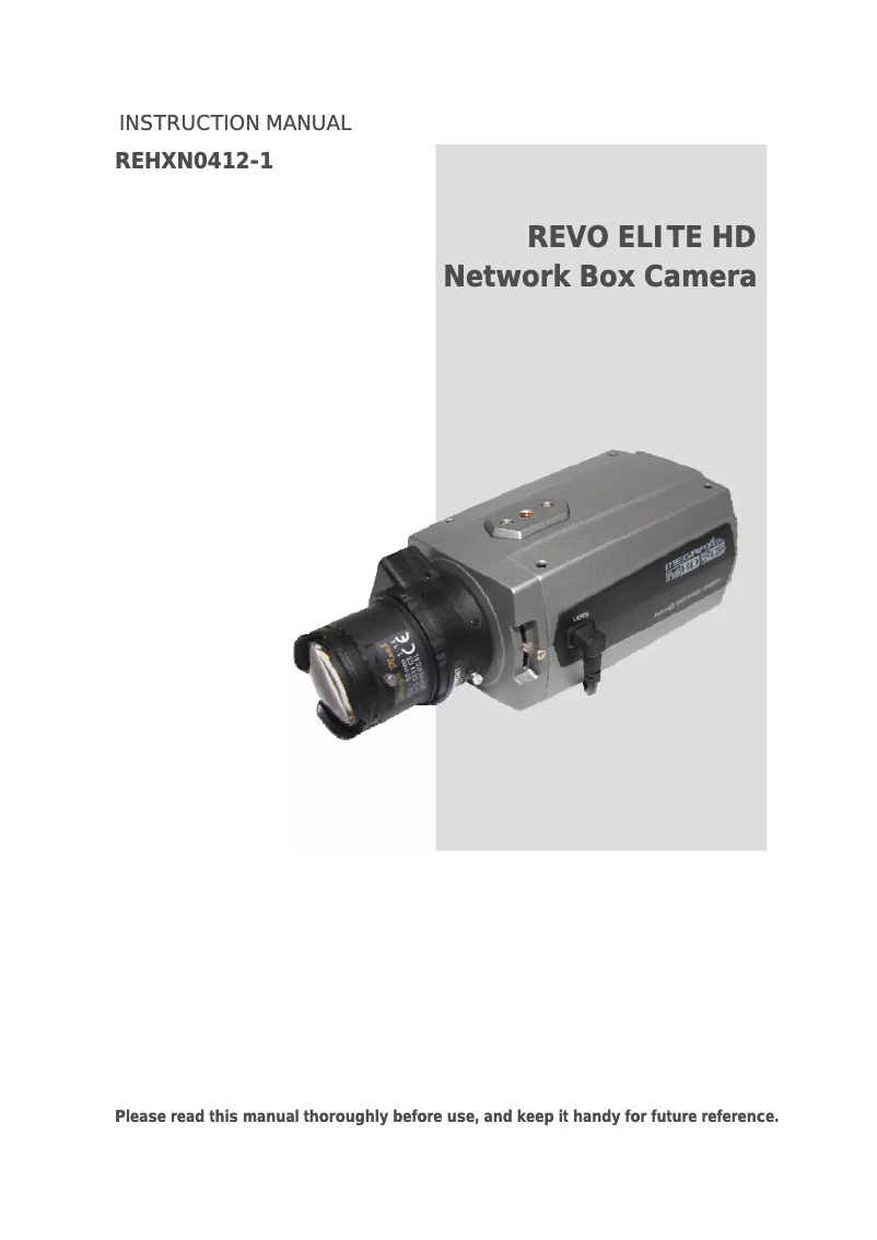 Page 1 de la notice Manuel utilisateur REVO REHXN0412-1