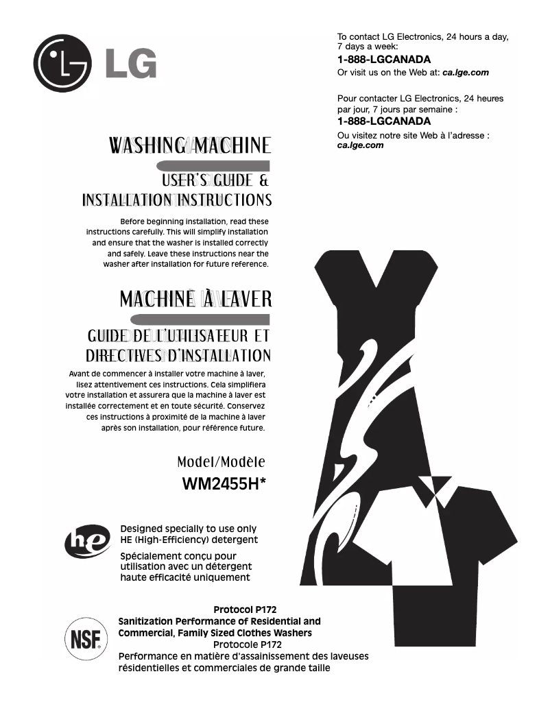 Página 1 del manual Manual de usuario LG WM2455HS
