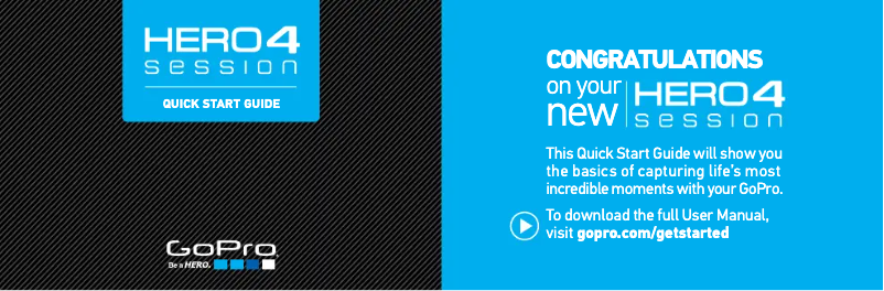 Page 1 de la notice Guide de démarrage rapide GoPro HERO 4 Session