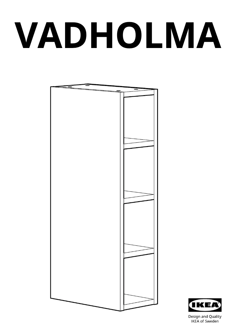 Page 1 de la notice Manuel utilisateur Ikea VADHOLMA 703.743.45