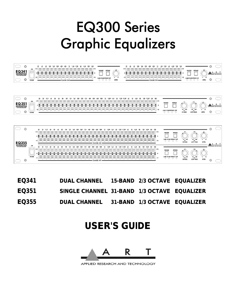 Page 1 de la notice Manuel utilisateur ART EQ-355