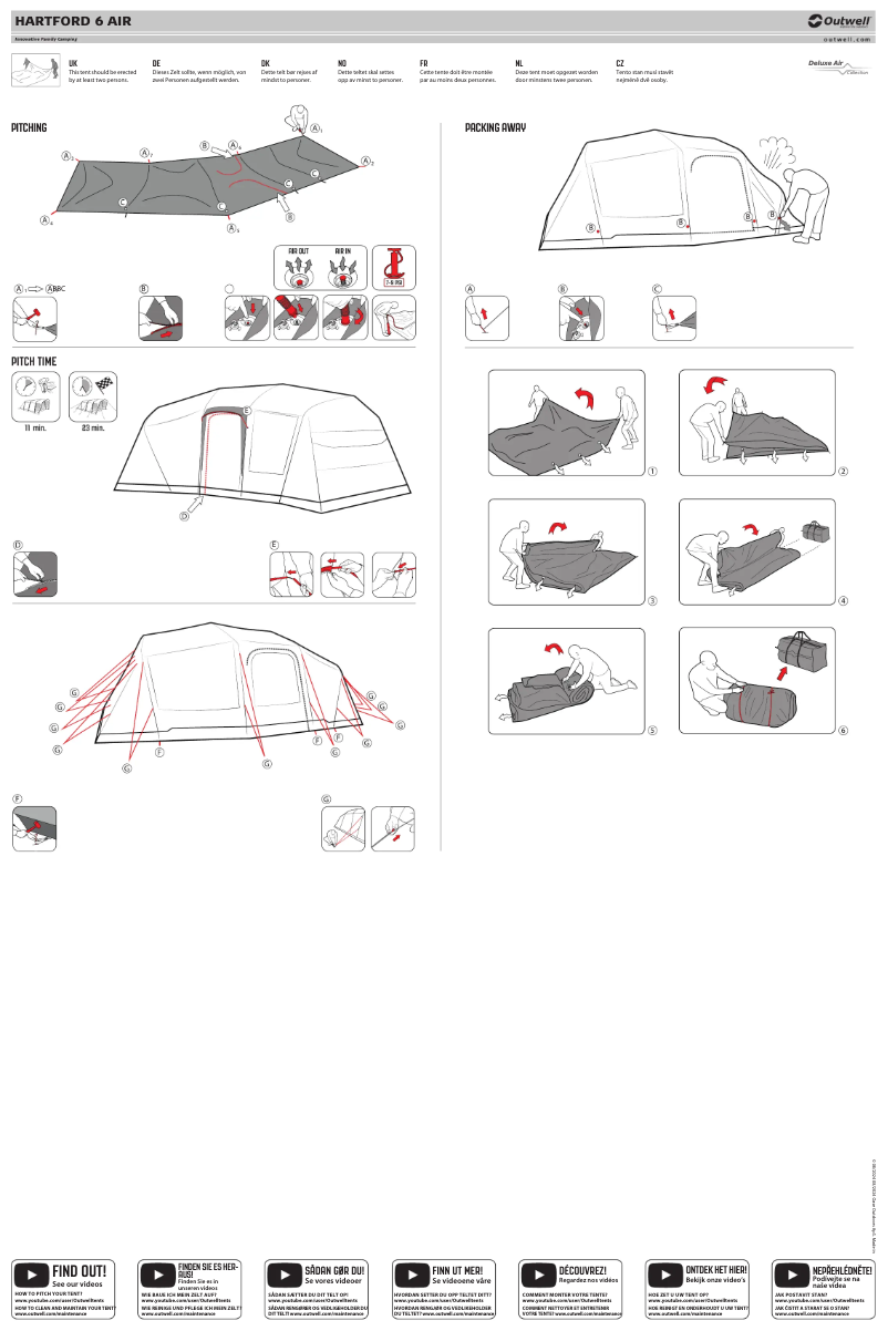 Page 1 de la notice Manuel utilisateur Outwell Hartford 6 Air