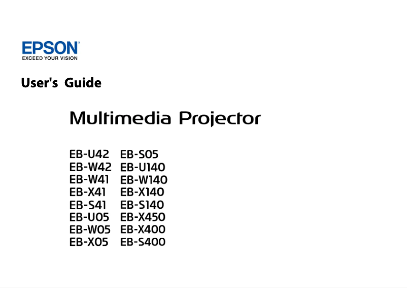 Page 1 de la notice Manuel utilisateur Epson EB-U05