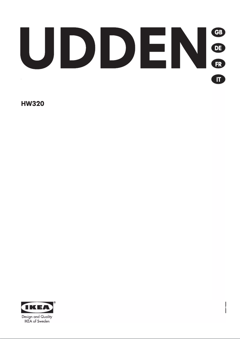Page 1 de la notice Manuel utilisateur Ikea UDDEN HW320