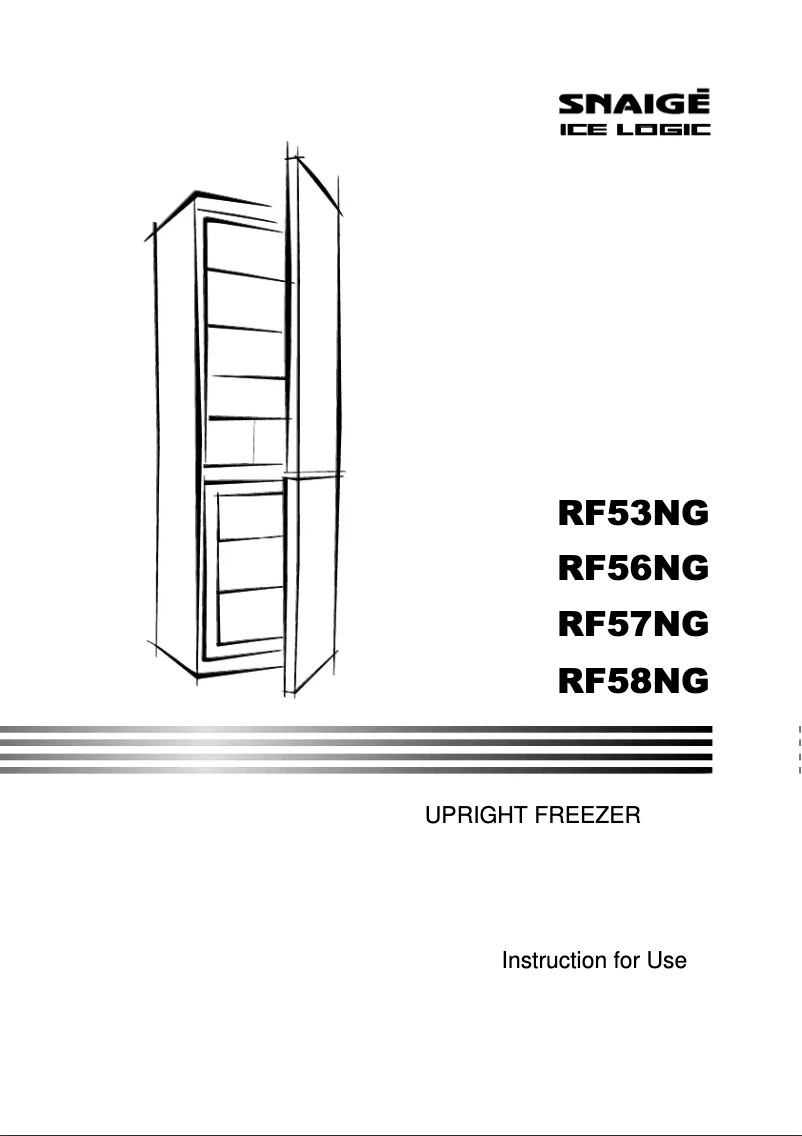 Page 1 de la notice Manuel utilisateur Snaigė Glassy RF58NG-P7AHNFS