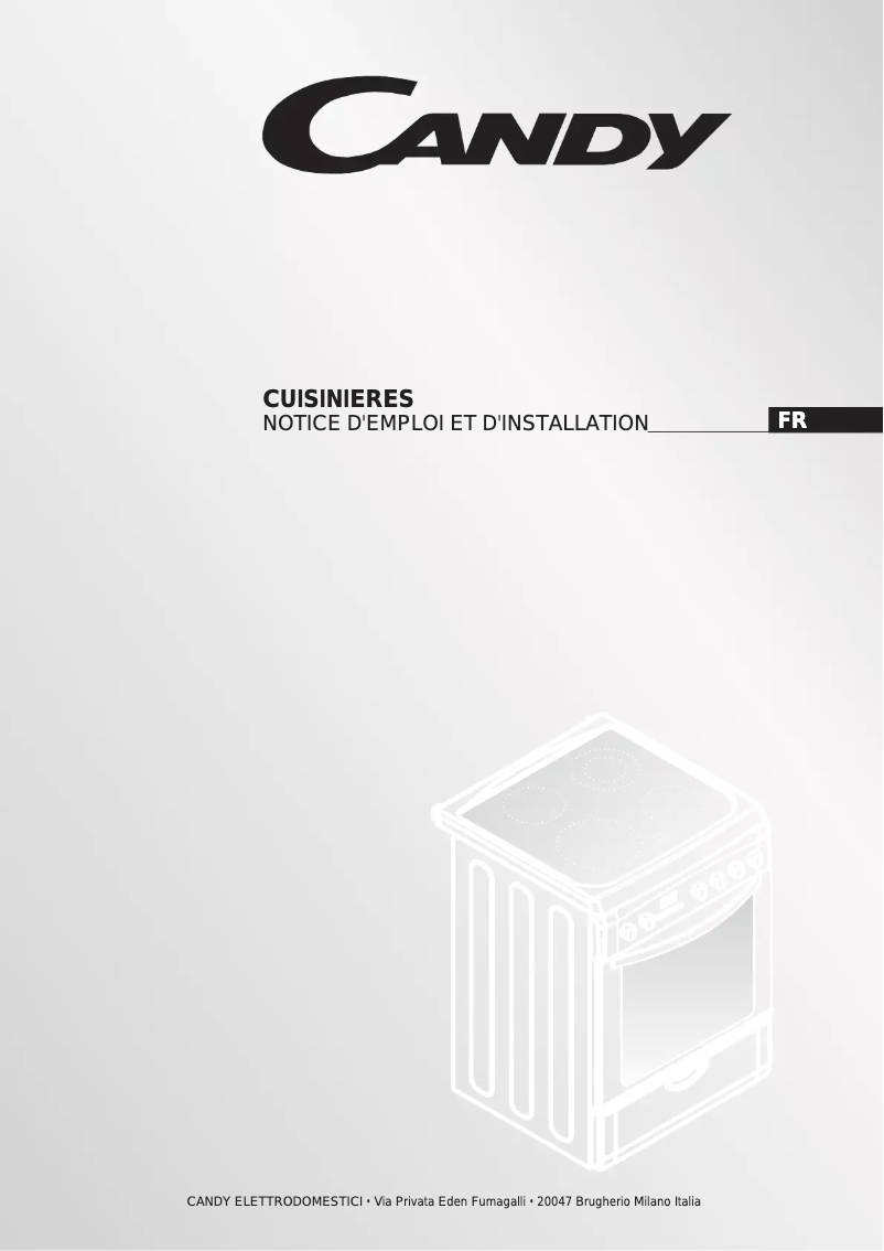 Page 1 de la notice Manuel utilisateur Candy CCV5543S/1