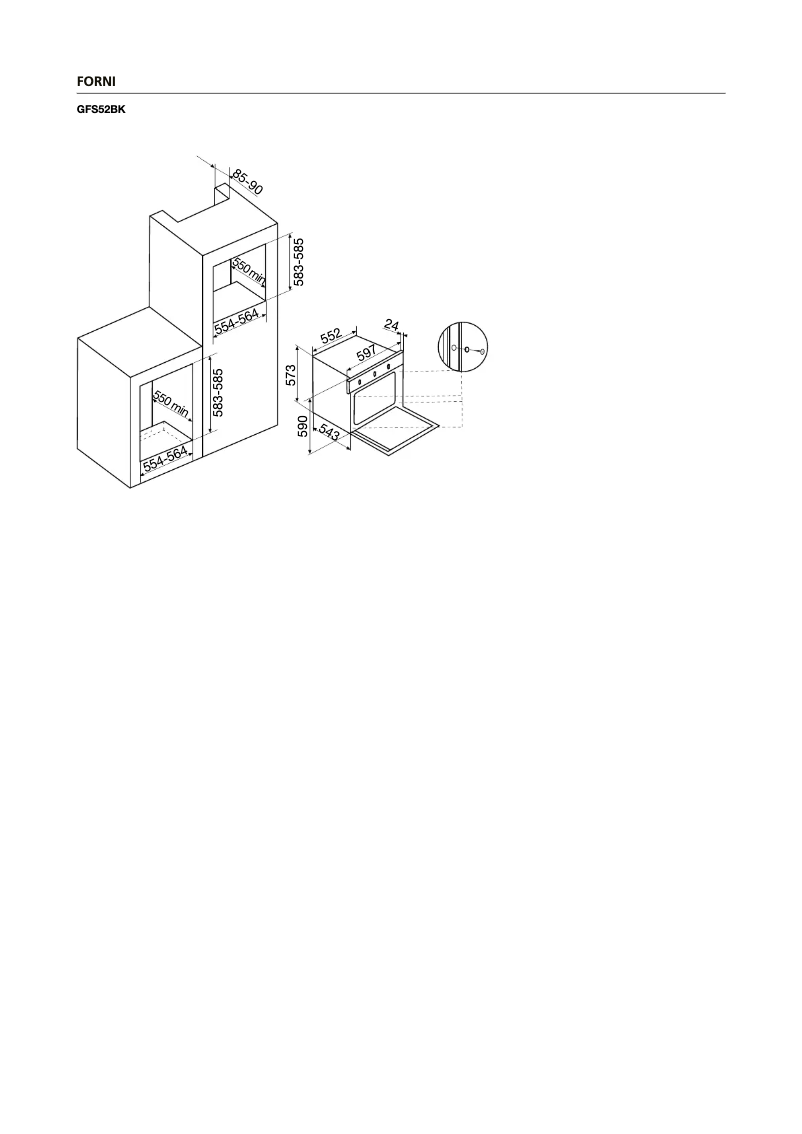 Page 1 de la notice Manuel utilisateur Glem Gas GFS52BK