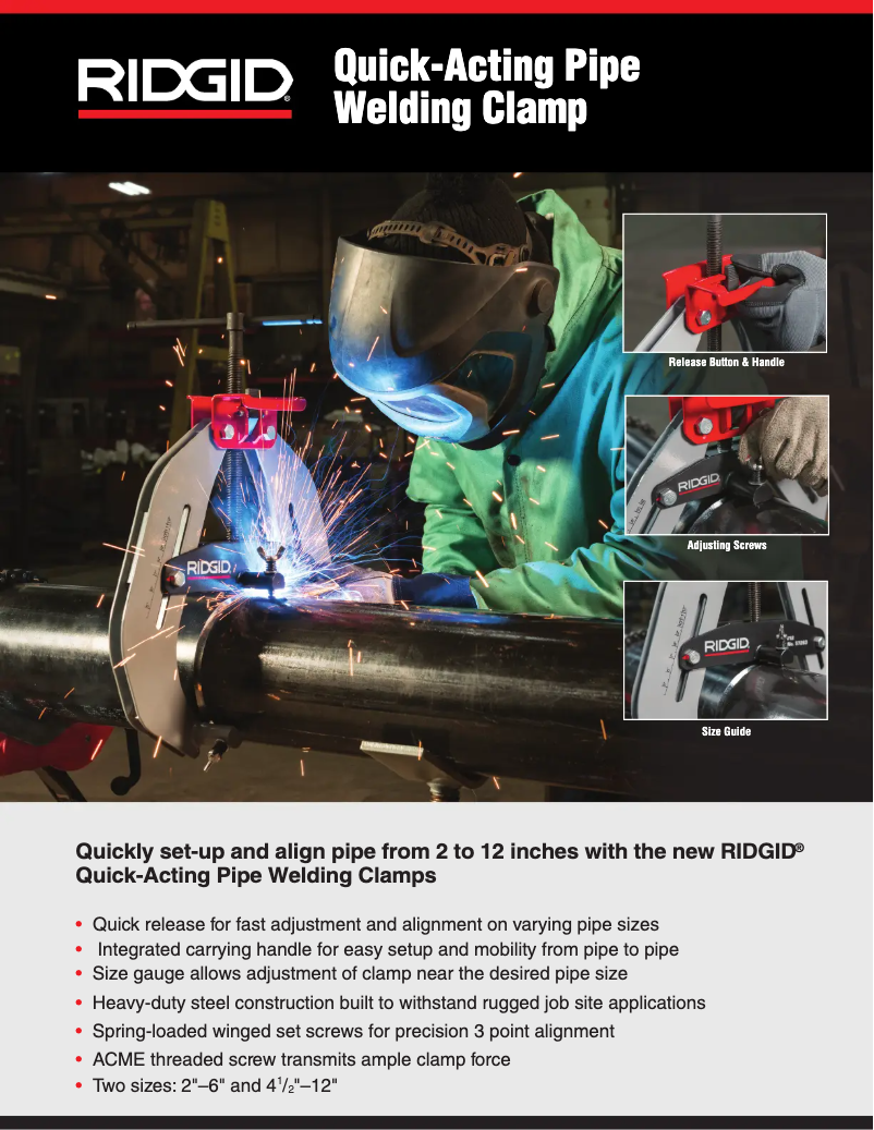 Page 1 de la notice Catalogue Ridgid QA-412