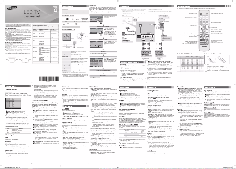 Página 1 del manual Manual de usuario Samsung UA32EH4009R