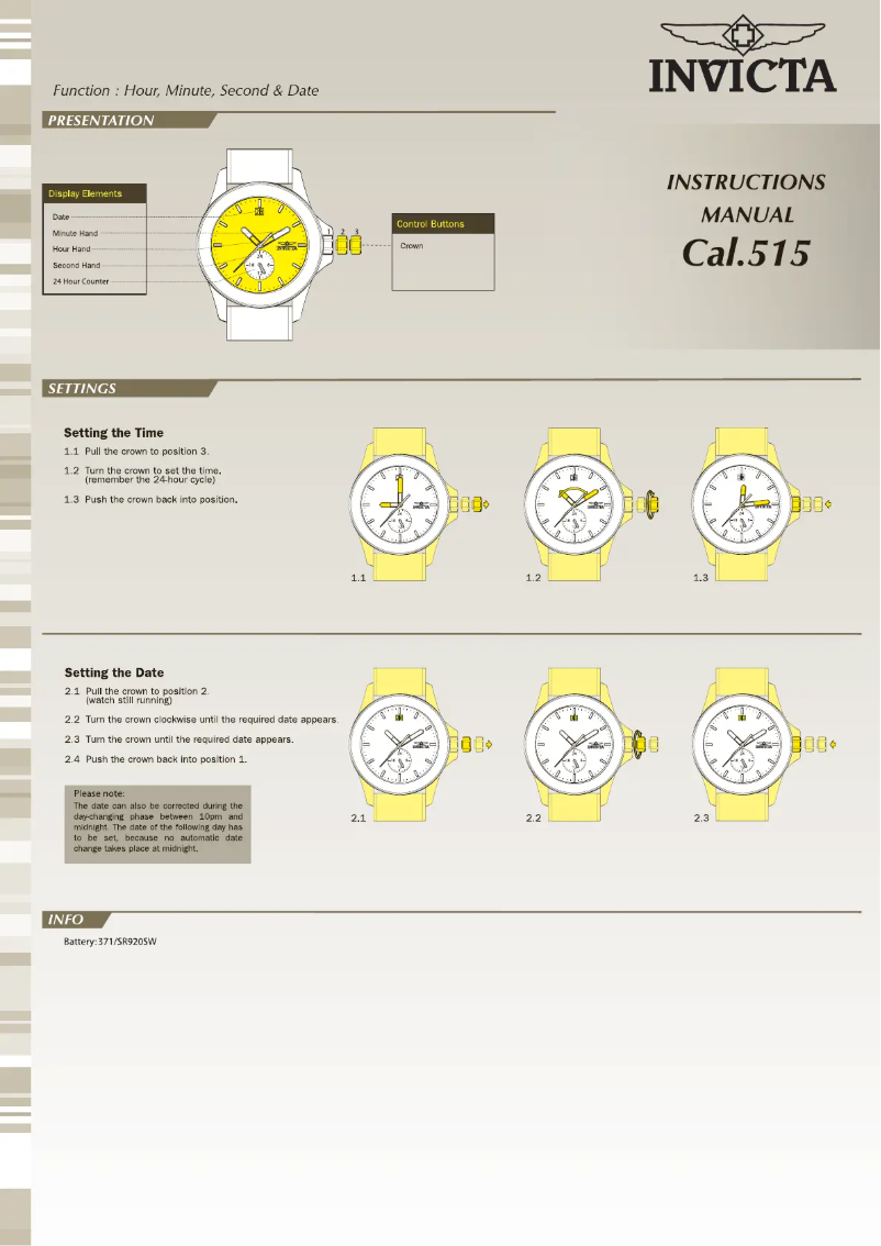 Página 1 del manual Manual de usuario Invicta Angel 14727