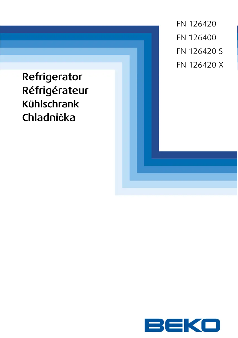 Page 1 de la notice Manuel utilisateur Beko FN 126420