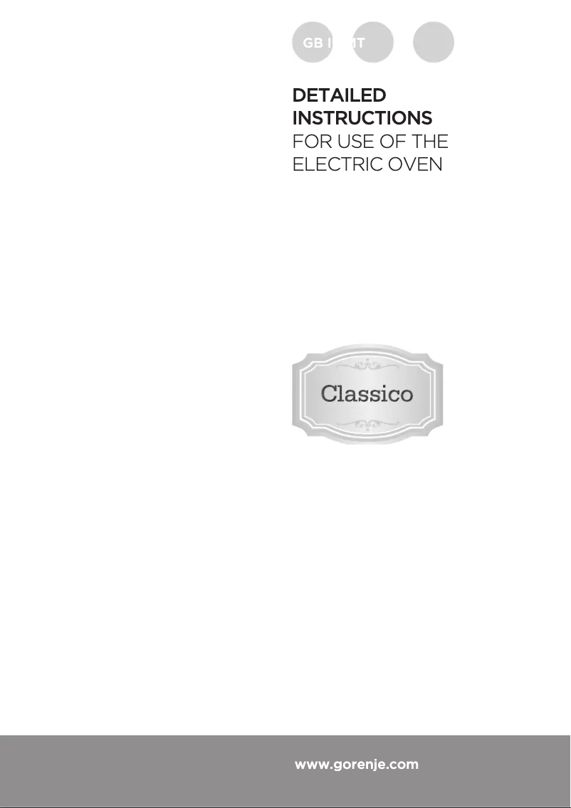 Página 1 del manual Guía de instalación Gorenje BO7732CLI