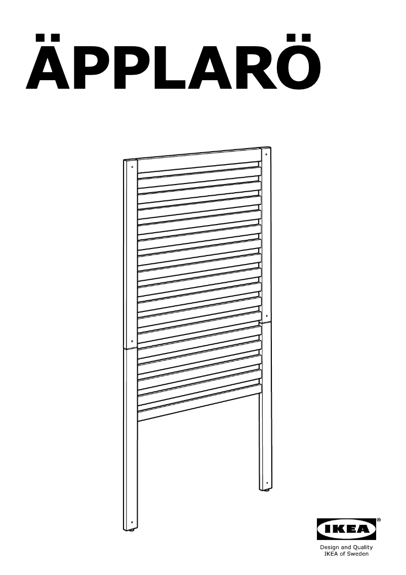 Page 1 de la notice Instructions / montage Ikea APPLARO
