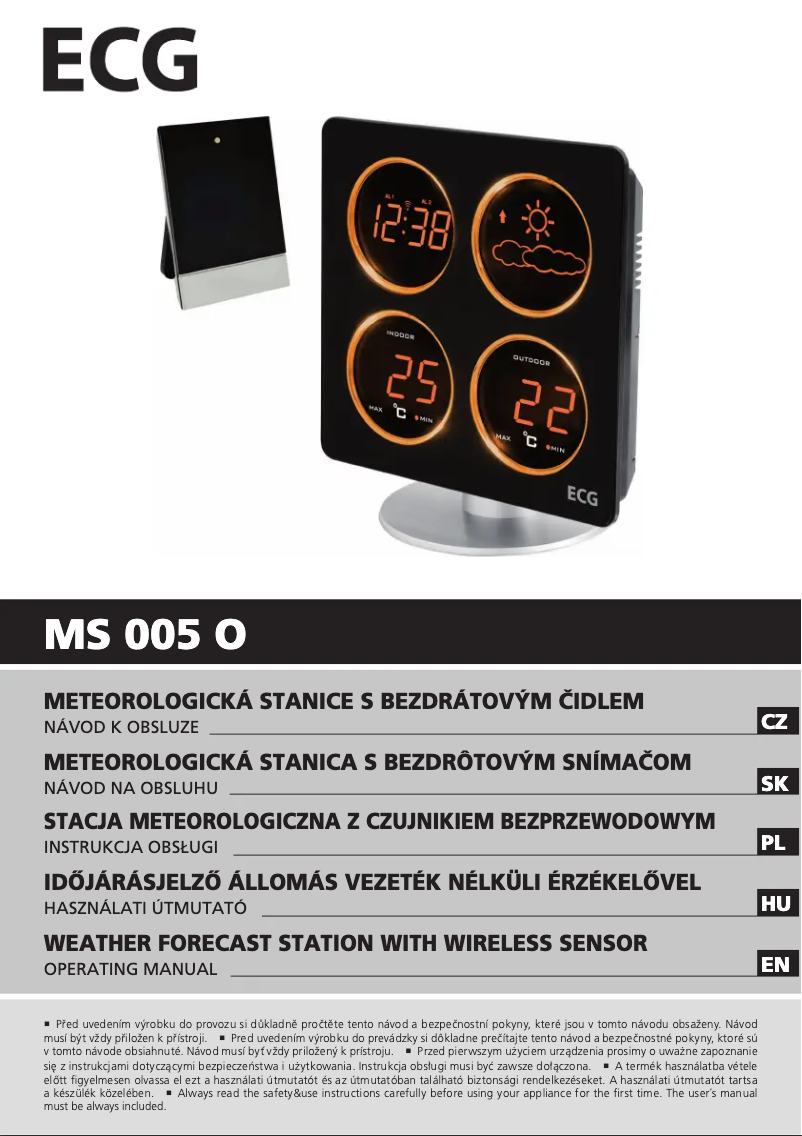 Página 1 del manual Manual de usuario ECG MS 005 O