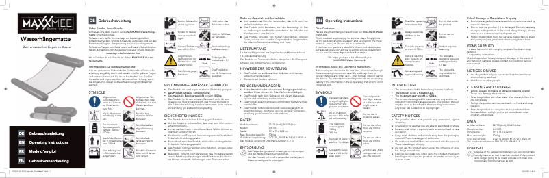 Page 1 de la notice Manuel utilisateur Maxxmee 02710