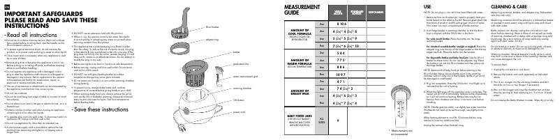 Page 1 de la notice Manuel utilisateur Boon Orb