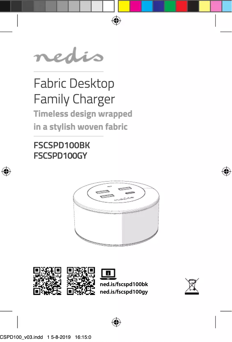 Page 1 de la notice Manuel utilisateur Nedis FSCSPD100GY