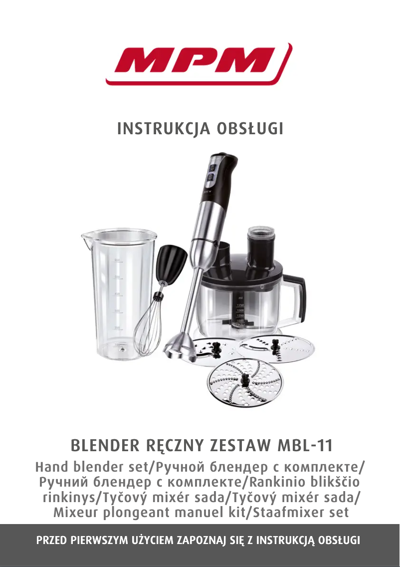 Page 1 de la notice Manuel utilisateur MPM MBL-11