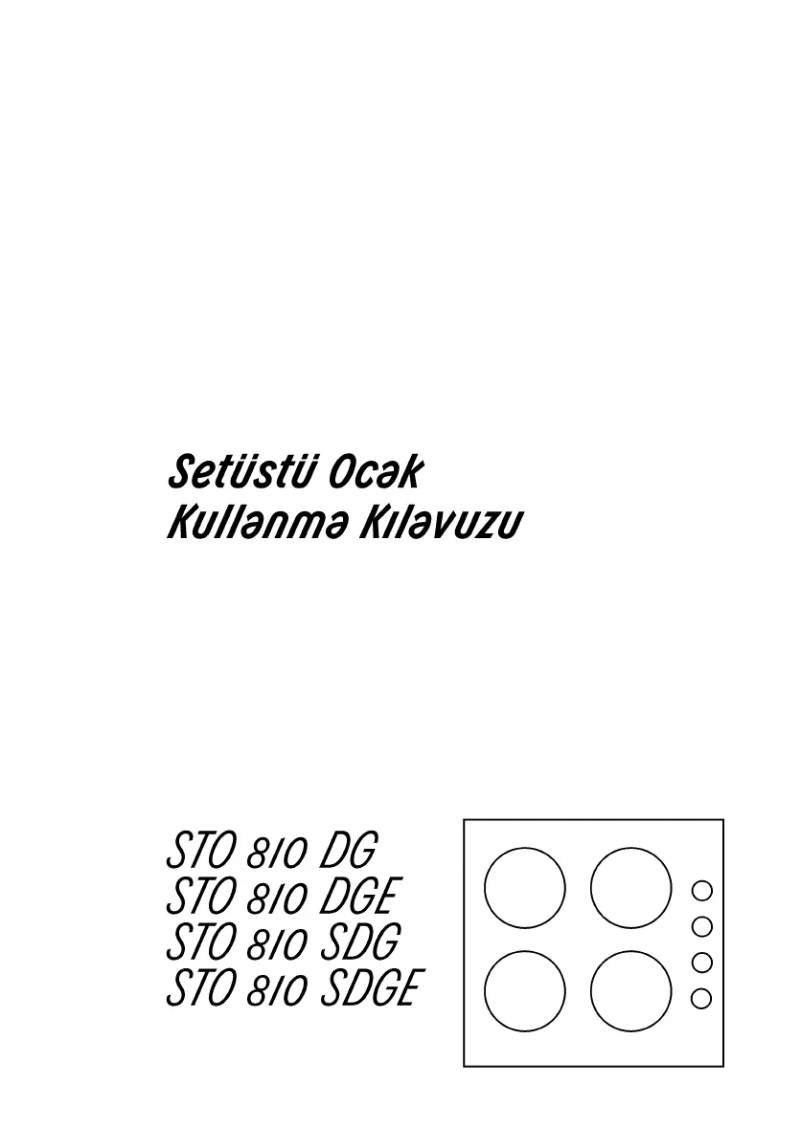 Page 1 de la notice Manuel utilisateur Arçelik STO 810 SDG