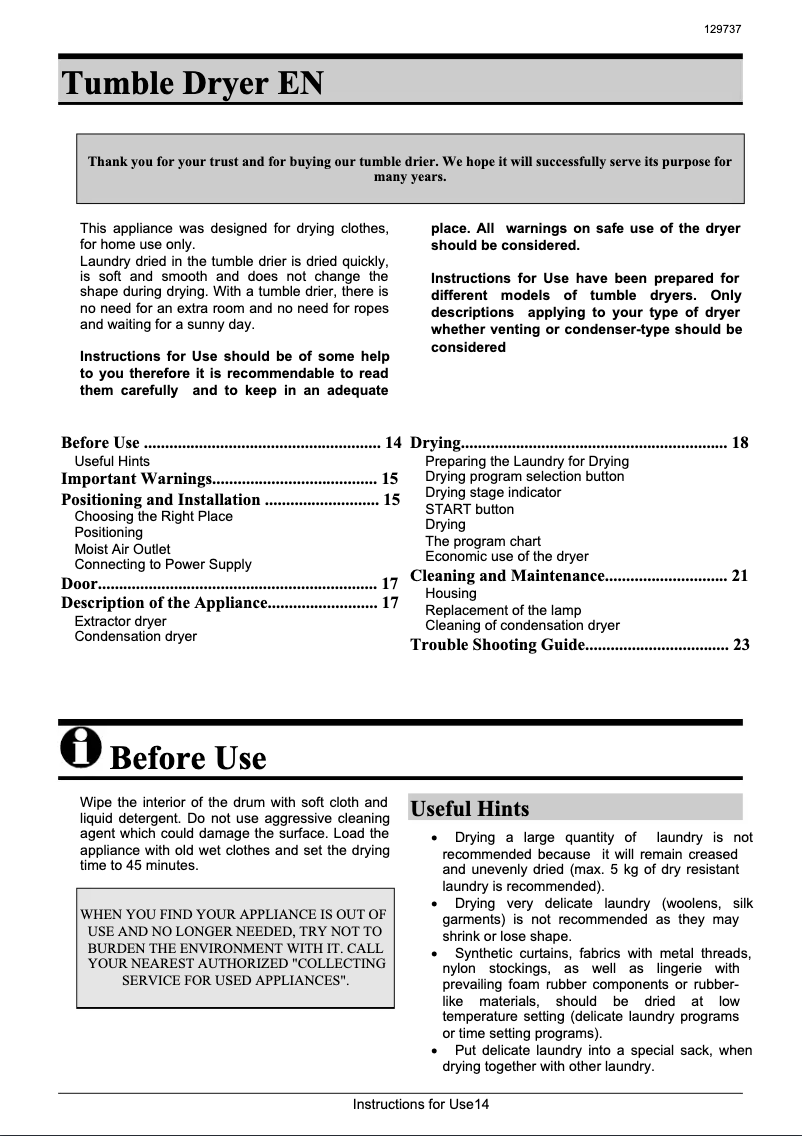 Página 1 del manual Manual de usuario Gorenje WT 941