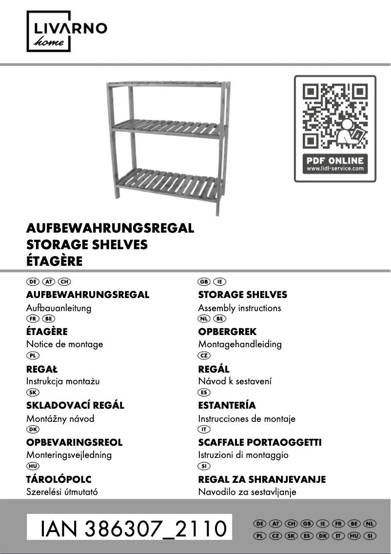 Page 1 de la notice Manuel utilisateur Livarno Lux IAN 386307