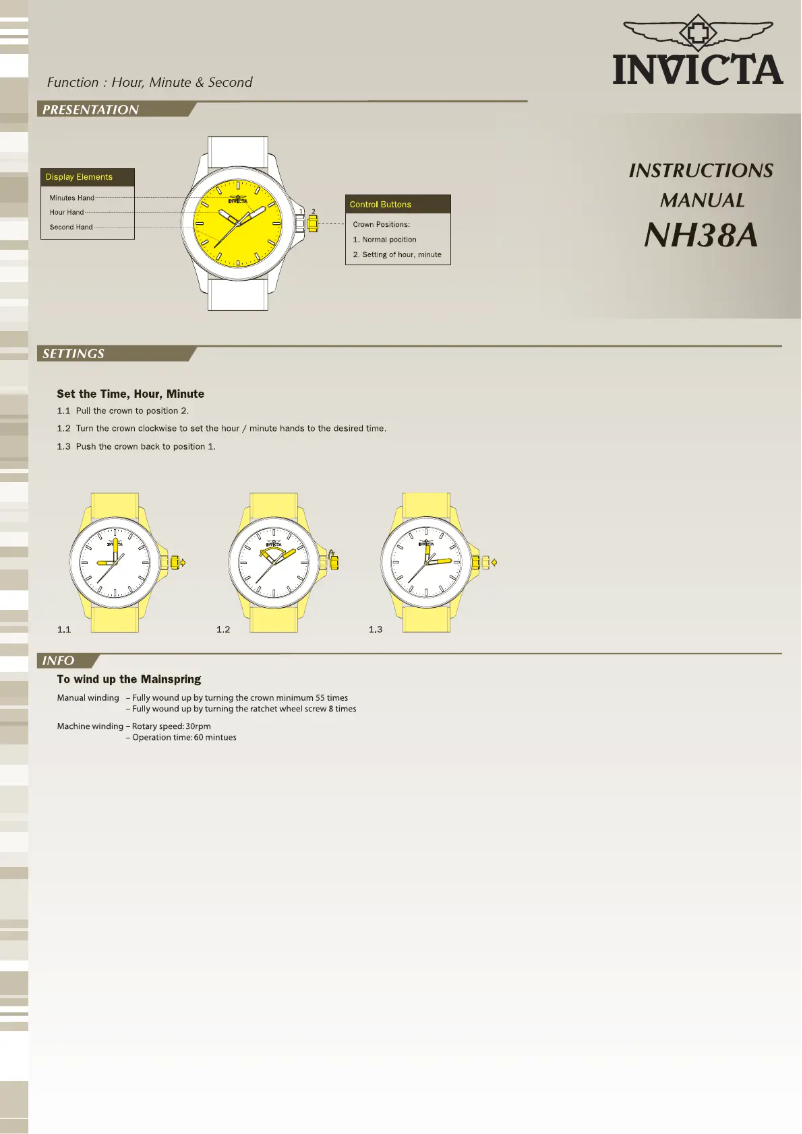 Página 1 del manual Manual de usuario Invicta Pro Diver 25416