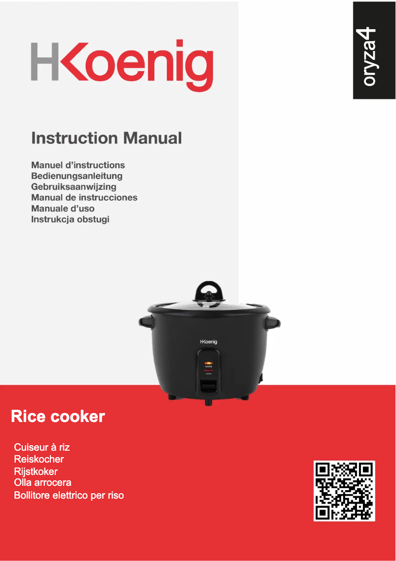 Page 1 de la notice Manuel utilisateur H.Koenig oryza4