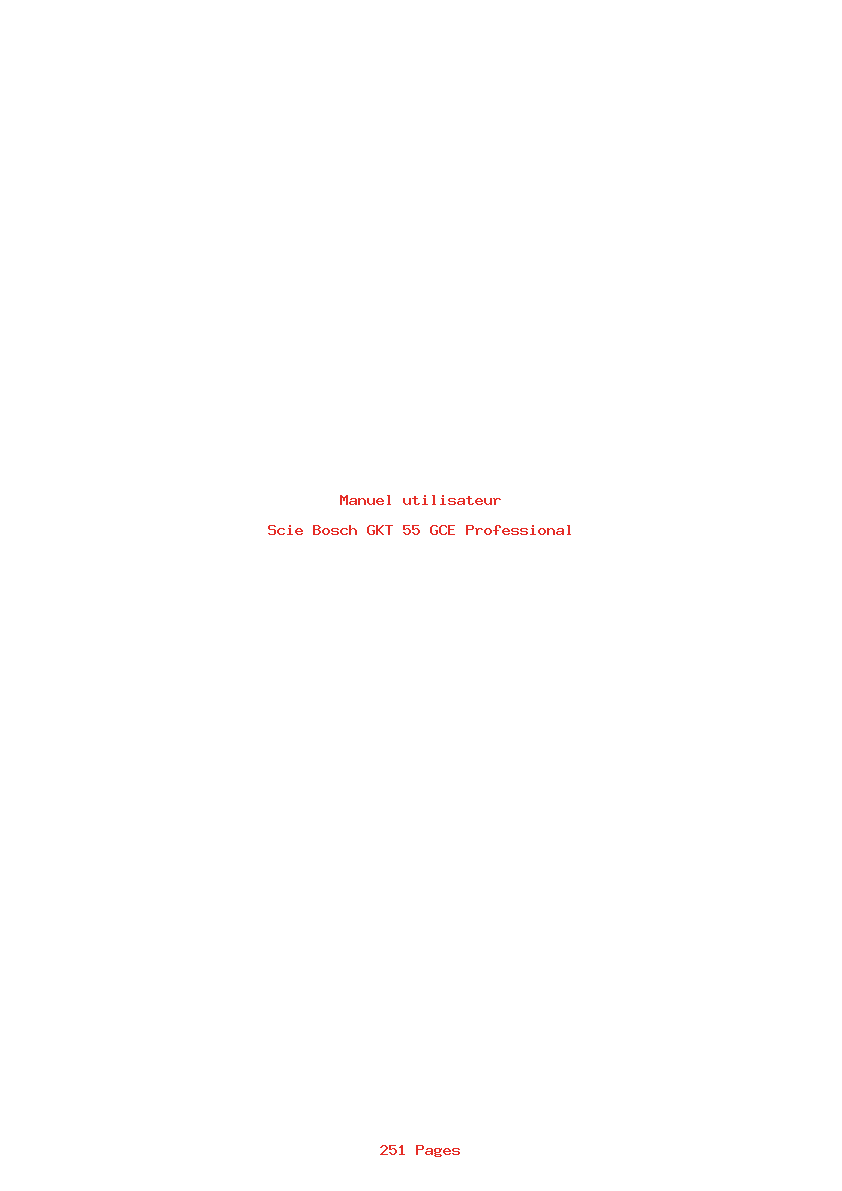 Page 1 de la notice Manuel utilisateur Bosch GKT 55 GCE Professional