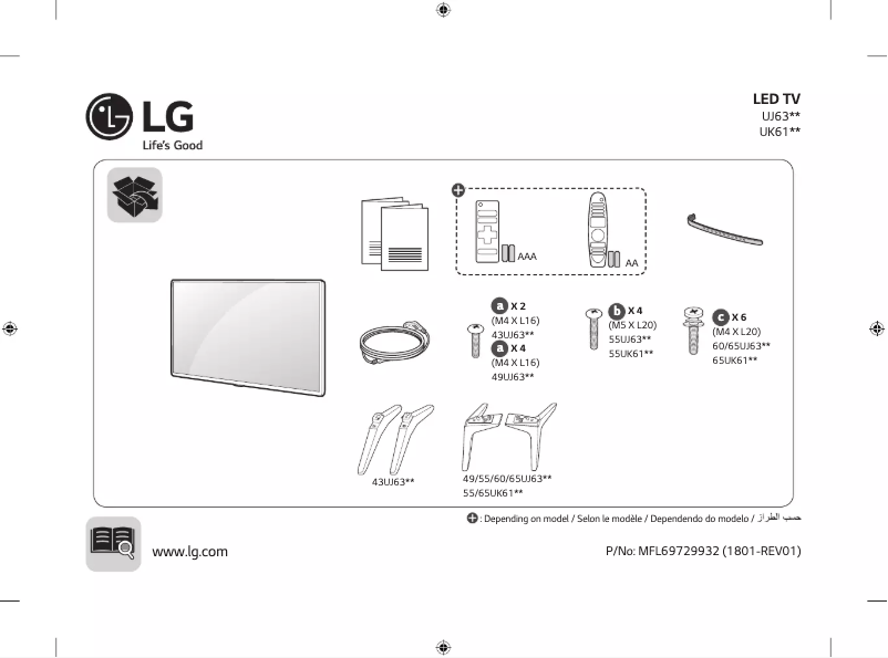 Page 1 of the manual User Manual LG 55UK6100PTA