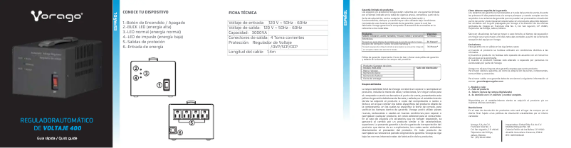 Page 1 de la notice Manuel utilisateur Vorago AVR-400