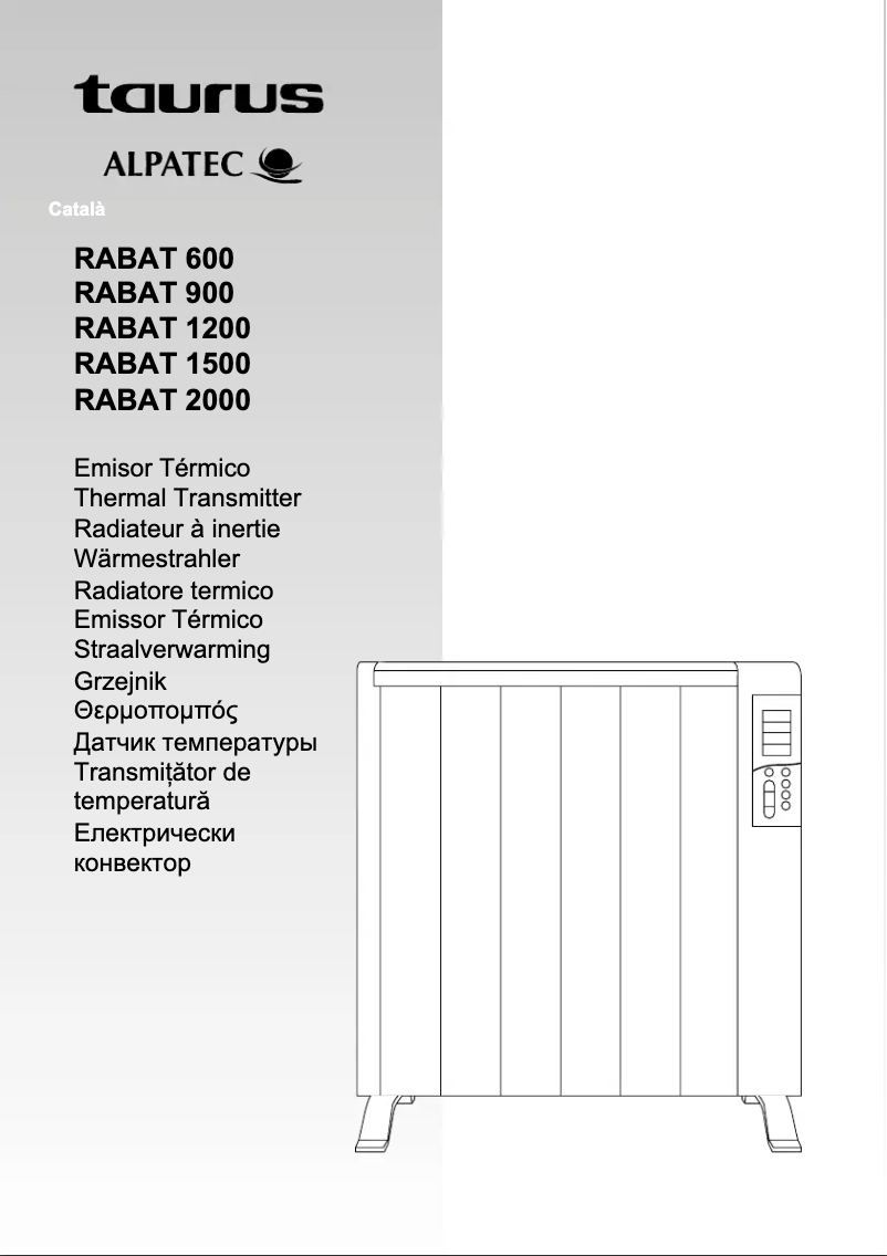 Page 1 of the manual User Manual Taurus Rabat 1200
