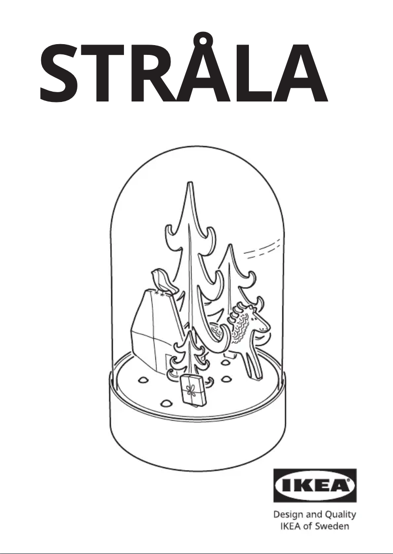 Page 1 de la notice Manuel utilisateur Ikea STRÅLA 105.629.38