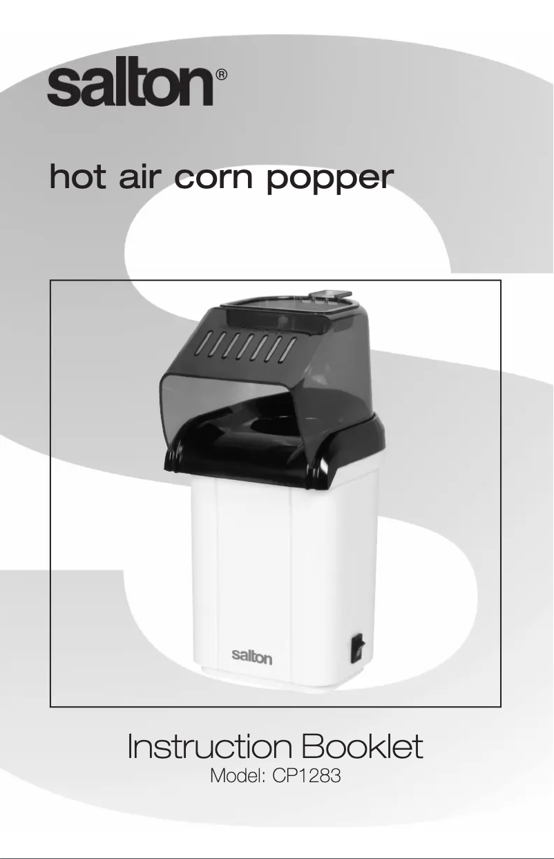 Page 1 de la notice Manuel utilisateur Salton CP1283