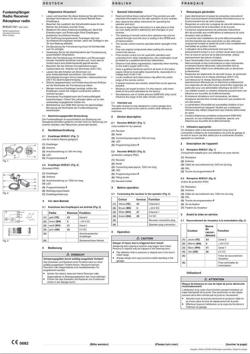 Page 1 de la notice Manuel utilisateur Berner BHE321
