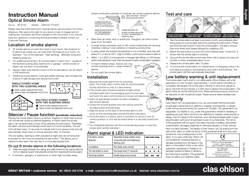 Page 1 de la notice Manuel utilisateur Deltronic PT-8221