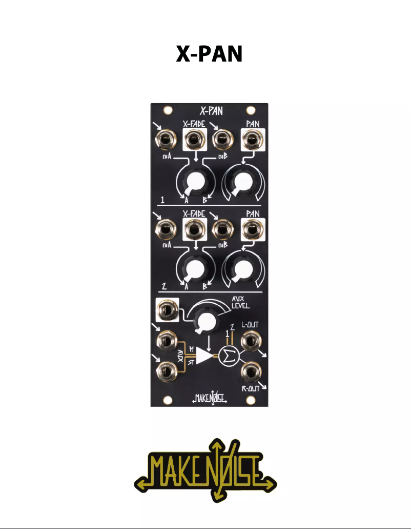 Page 1 de la notice Manuel utilisateur Make Noise X-Pan