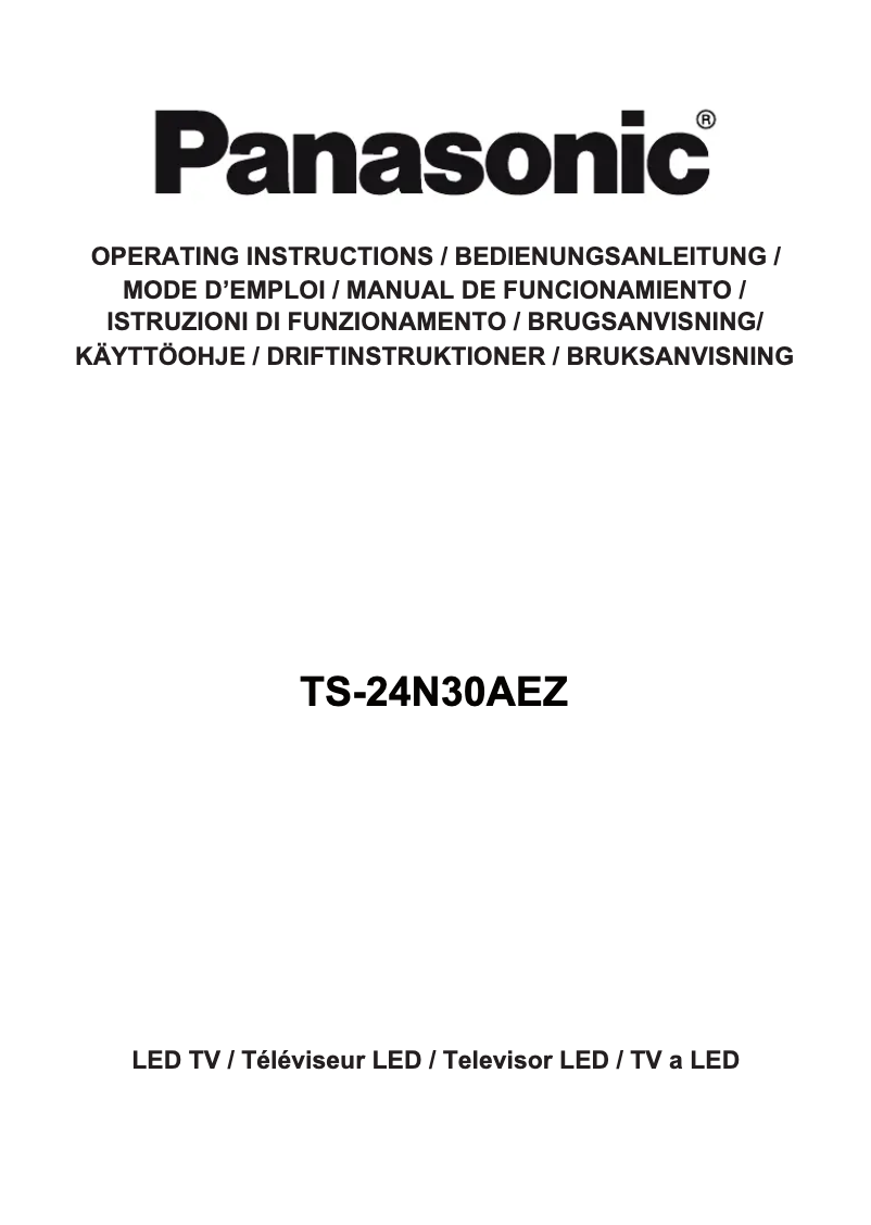 Page 1 de la notice Manuel utilisateur Panasonic TS-24N30AEZ
