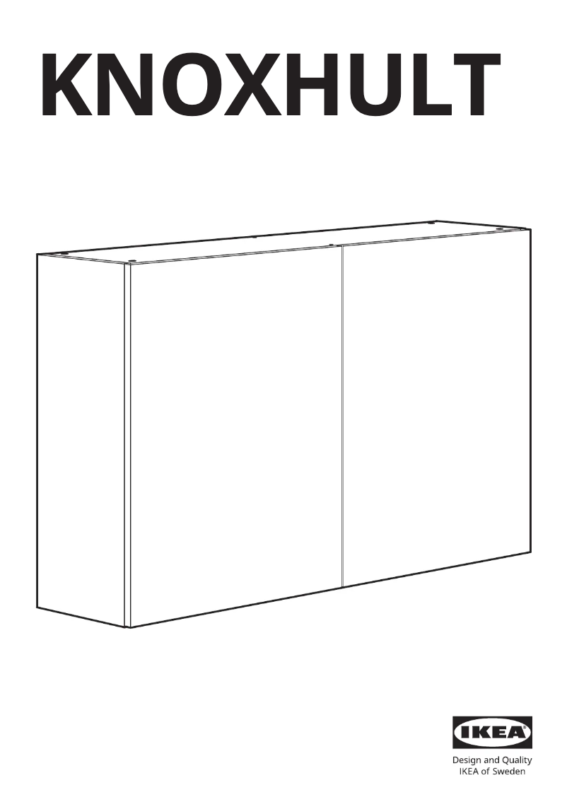 Page 1 de la notice Manuel utilisateur Ikea KNOXHULT 903.267.92