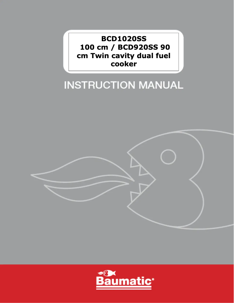 Page 1 de la notice Manuel utilisateur Baumatic BCD925SS