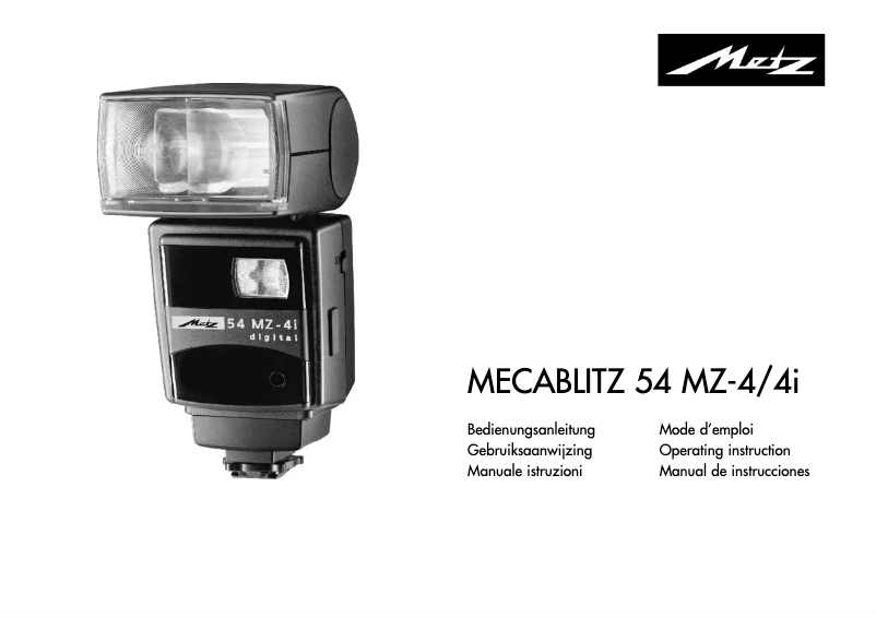 Página 1 del manual Manual de usuario Metz Mecablitz 54 MZ-4i